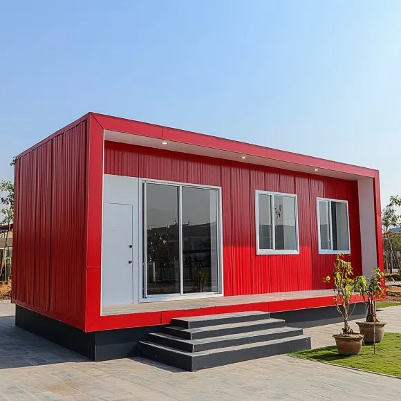 porta cabin house red