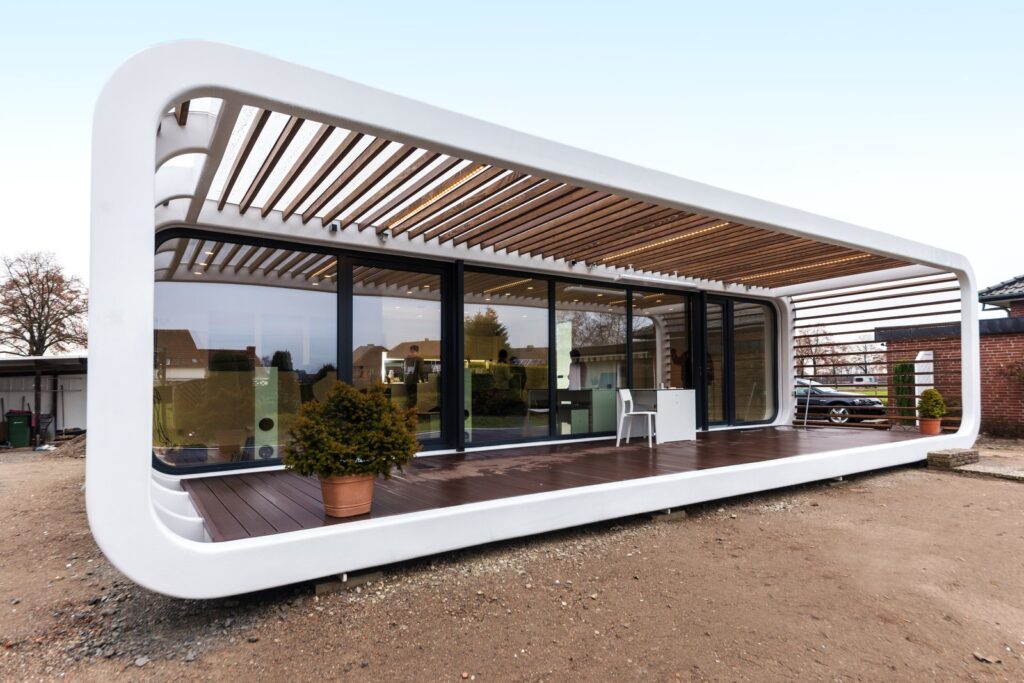 Portable house in Jeddah with modern exterior design
